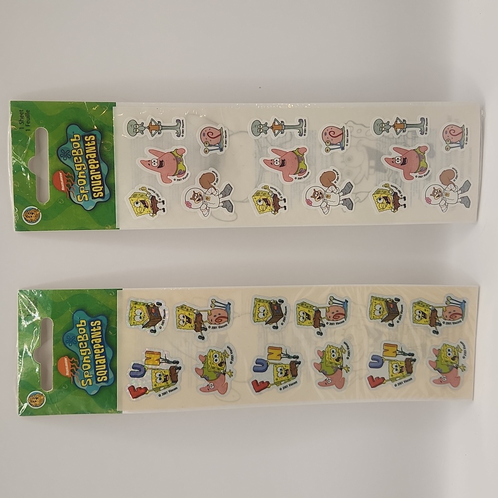 SANDYLION SPONGEBOB SQUAREPANTS STICKERS Vintage 2001 New